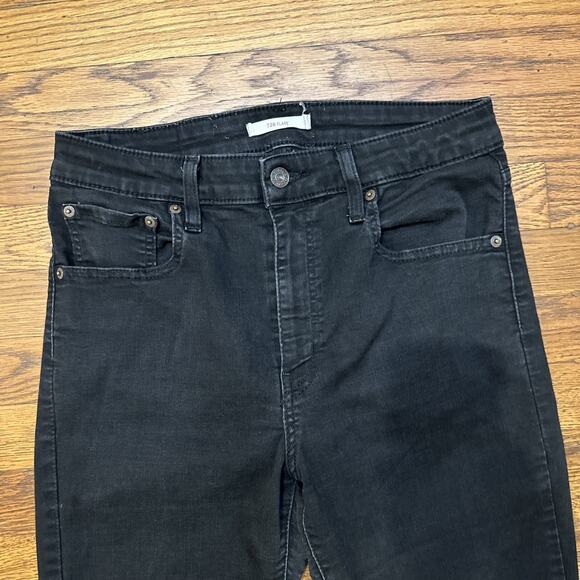 Levi’s Jeans Womens Black 726 Flare 31x32 Stretch Flared - Picture 4 of 13